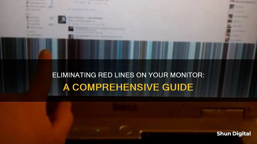 how to remove red line on monitor