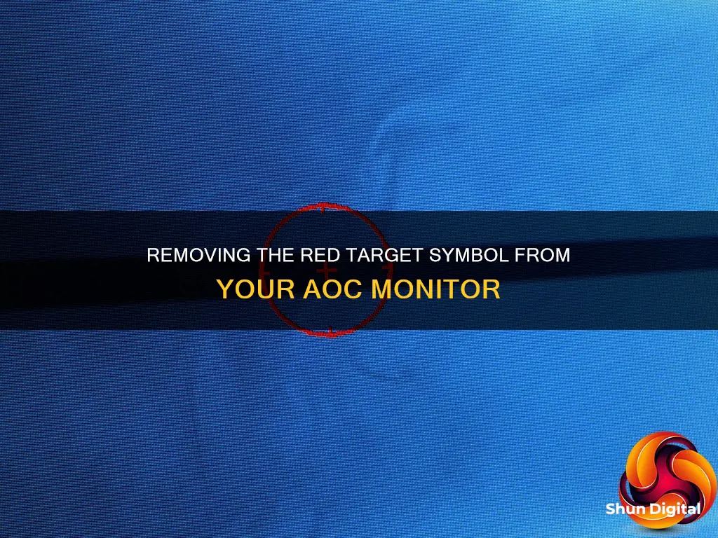 how to remove red target symbol from aoc monitor