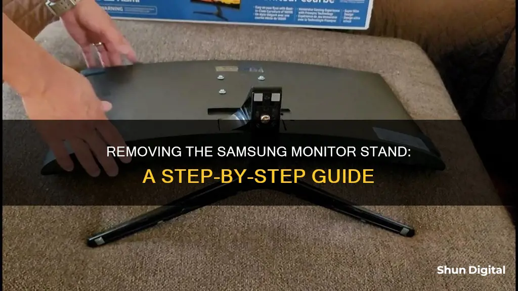 how to remove samsuing monitor stan