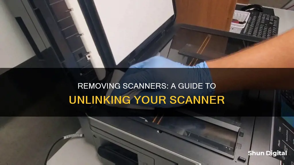 how to remove scanner from scanners and cameras