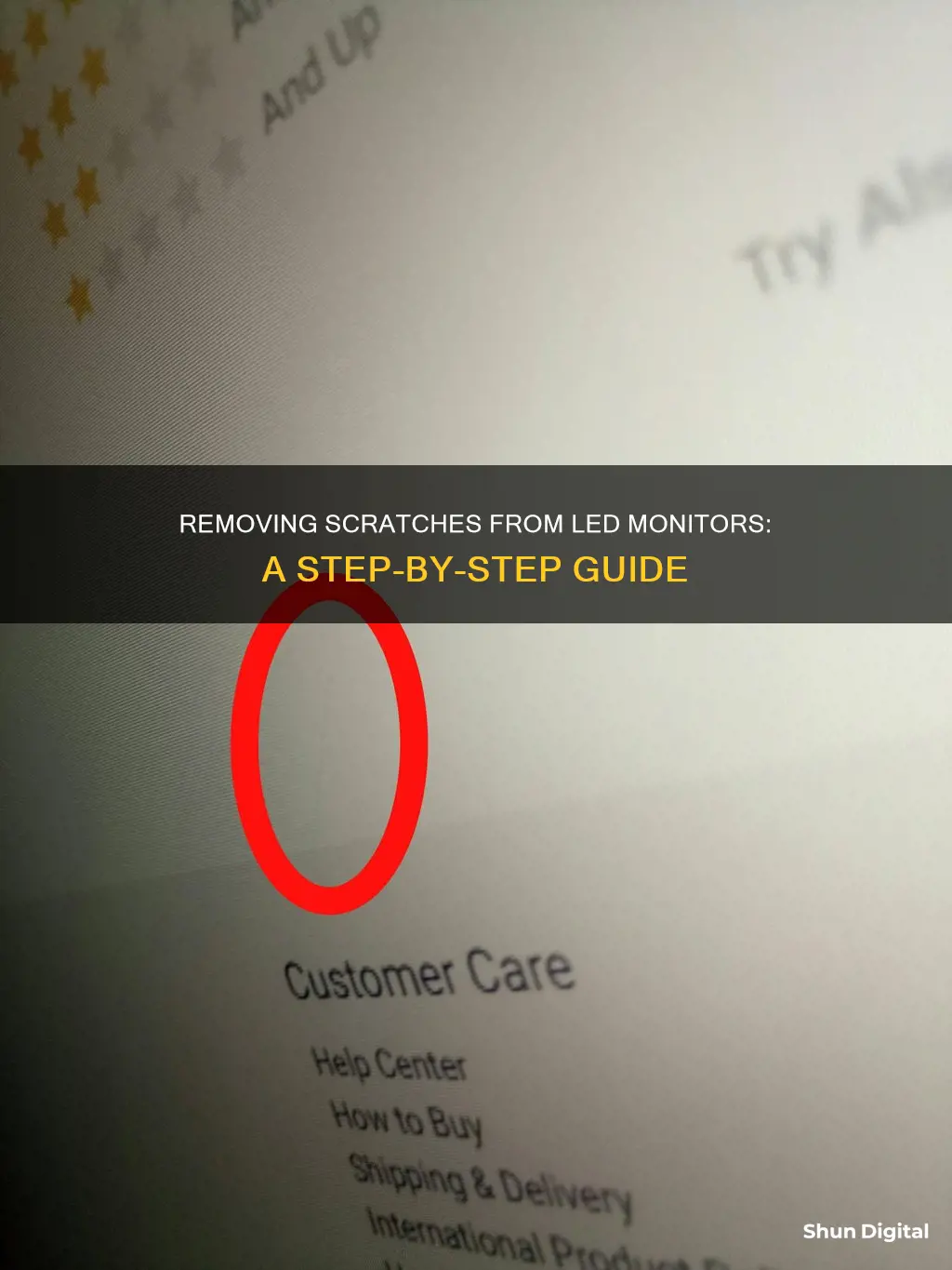 how to remove scratch from led monitors