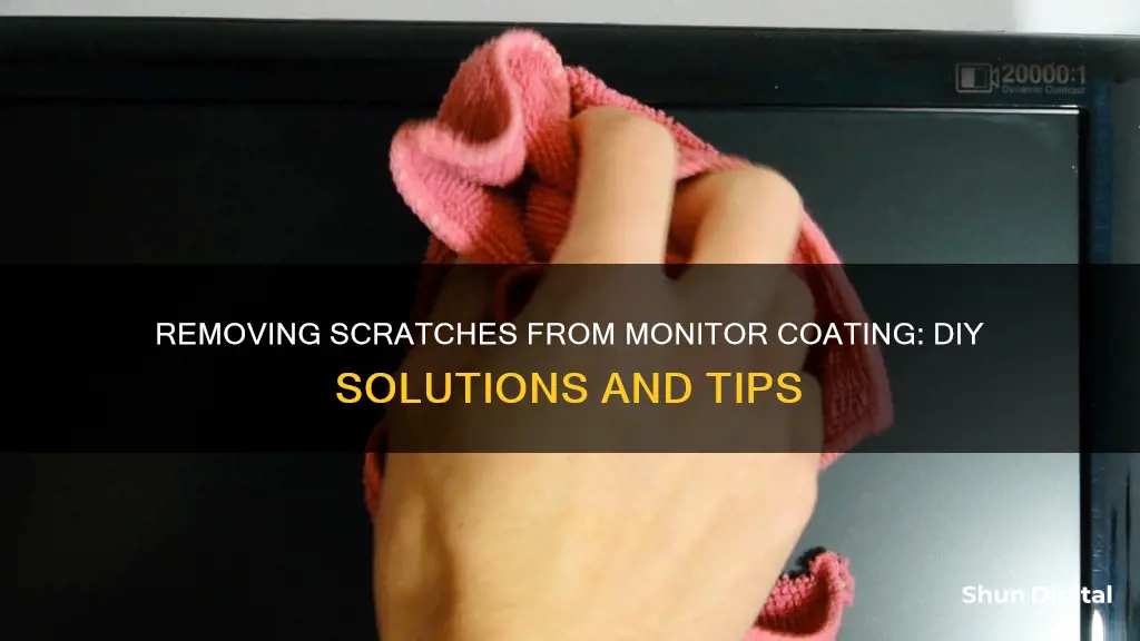 how to remove scratch on monitor coating