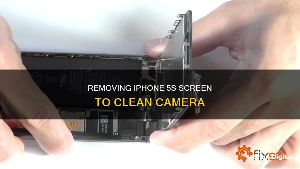 how to remove screen from 5s to clean camera