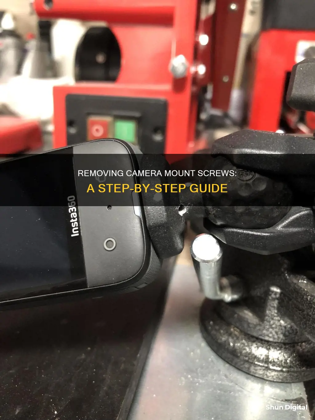 how to remove screw from camera mount