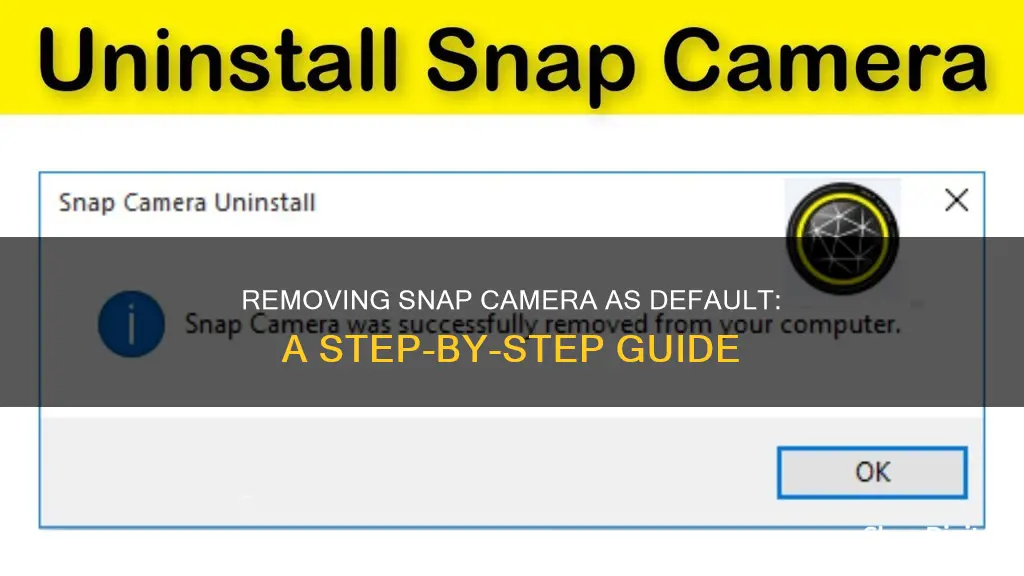 how to remove snap camera as default