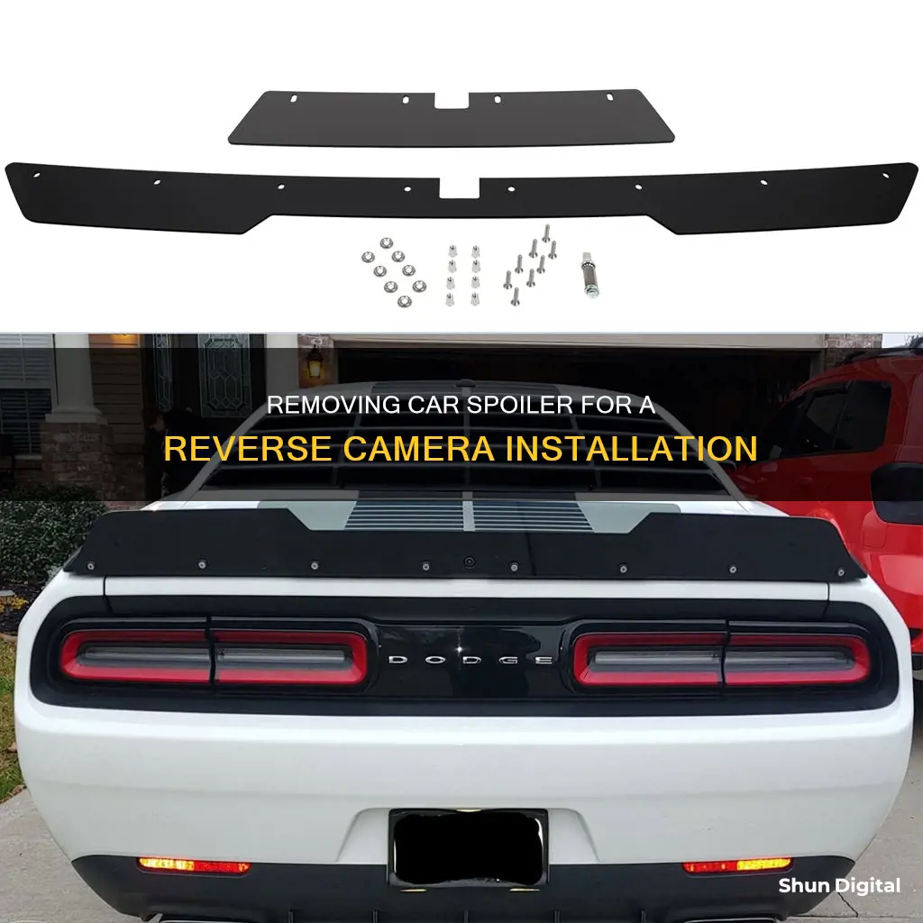 how to remove spoiler withintegrated reverse camera