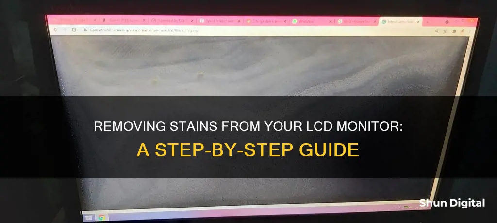 how to remove stains from lcd monitor