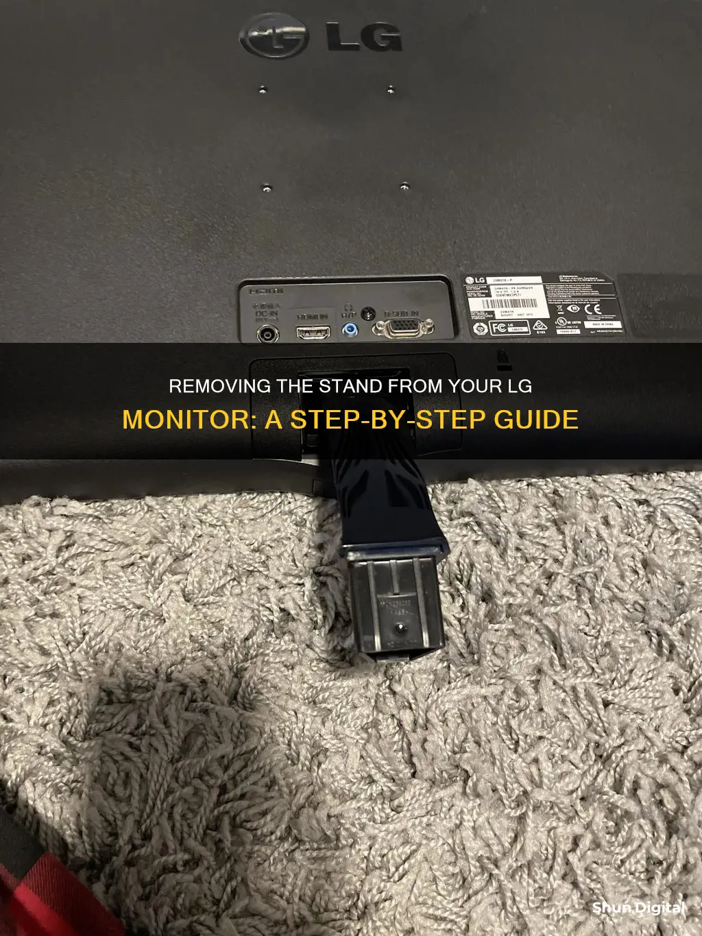 how to remove stand from lg monitor