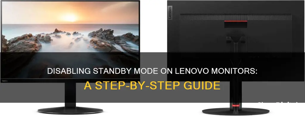 how to remove standby mode in lenovo monitor