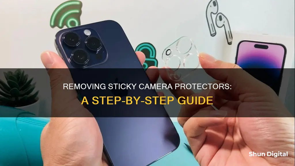 how to remove sticky camera protector