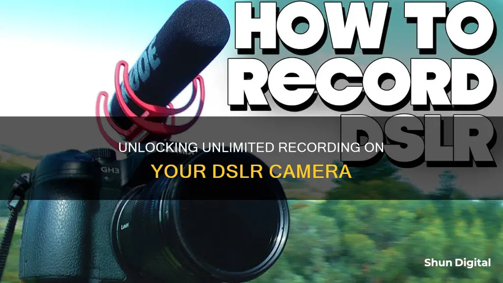 how to remove the 29 minute on dslr camera