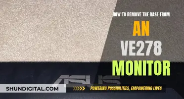 Dismantling VE278 Monitors: Removing the Base Safely