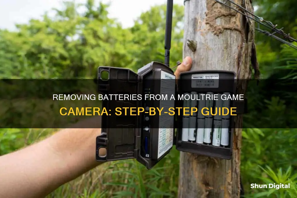 how to remove the batteries from a moultrie game camera