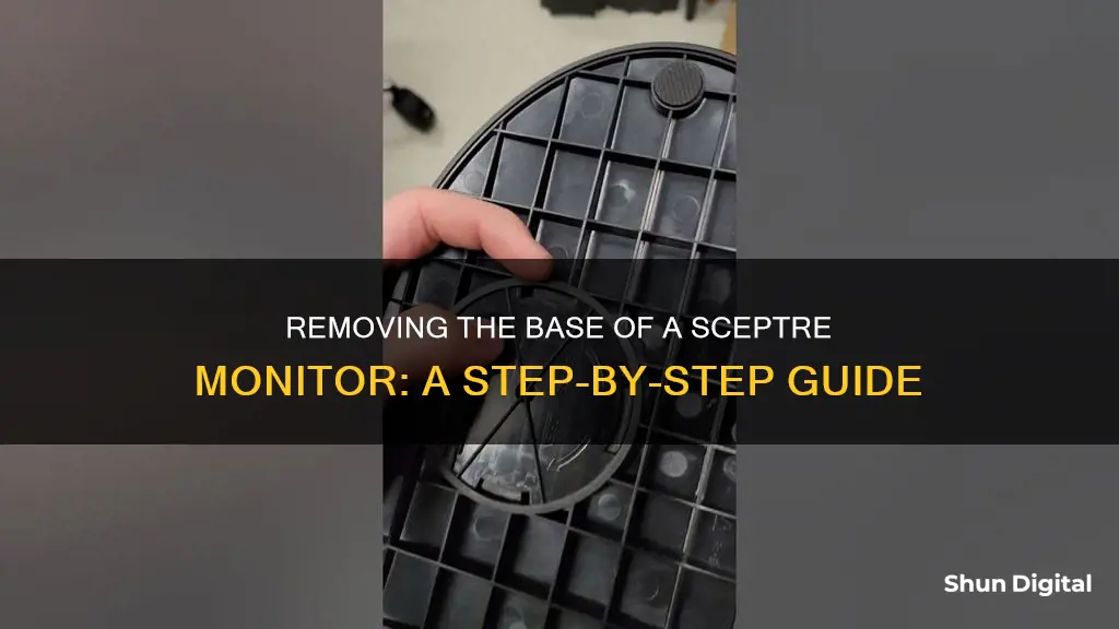 how to remove the bottom of a sceptre monitor