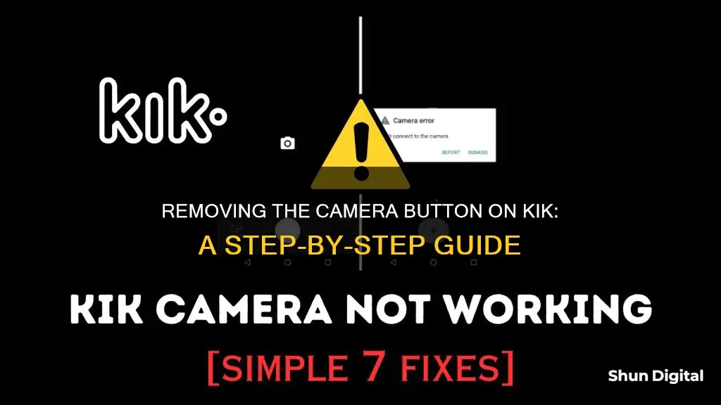 how to remove the camera button on kik