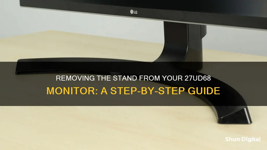 how to remove the stand from 27ud68 monitor