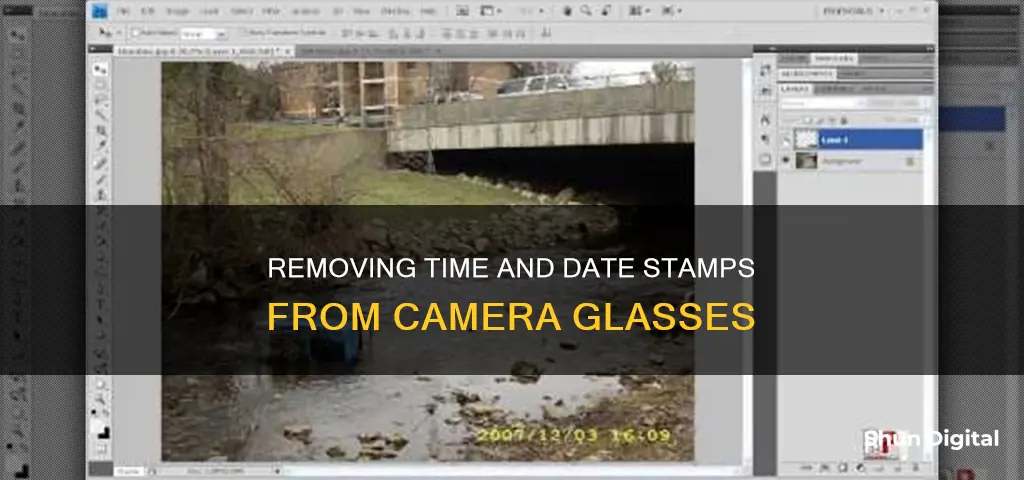 how to remove time and date from camera glasses