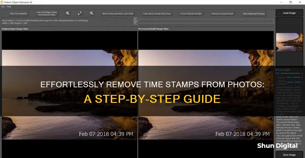 how to remove time date from camera image