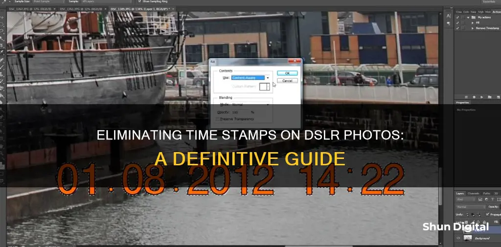 how to remove time stamp from dslr camera