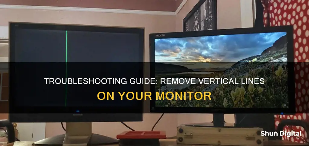 how to remove vertical line in monitor