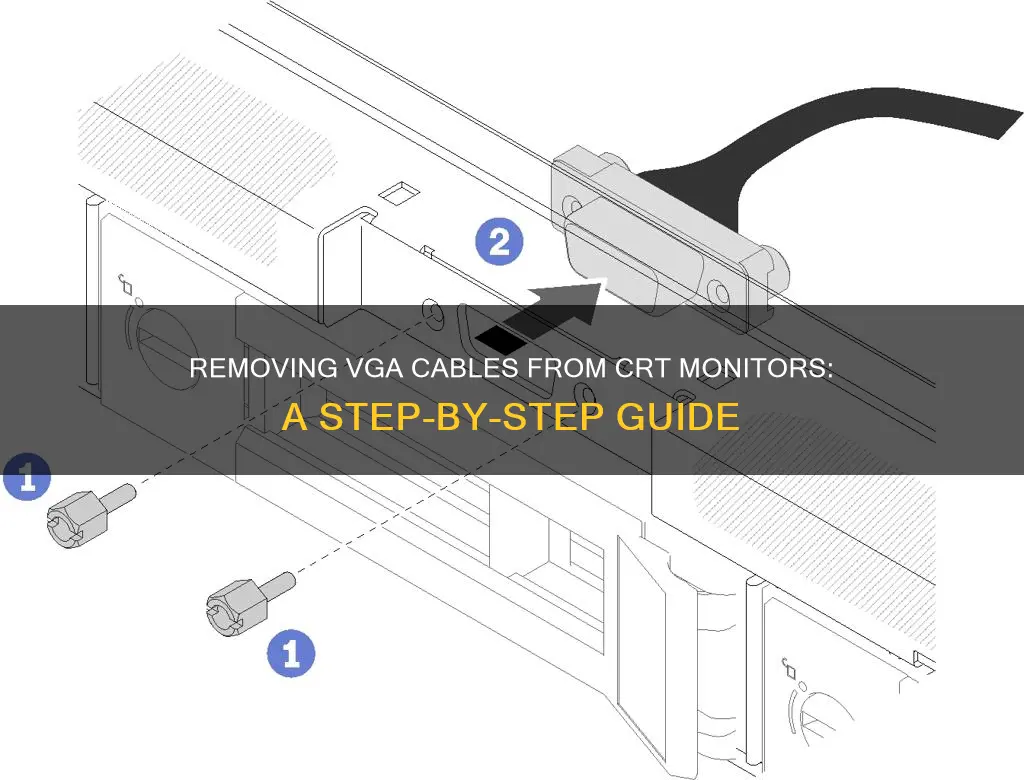 how to remove vga cable from crt monitor