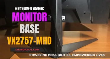 Removing the ViewSonic VX2757-MHD Monitor Base Easily