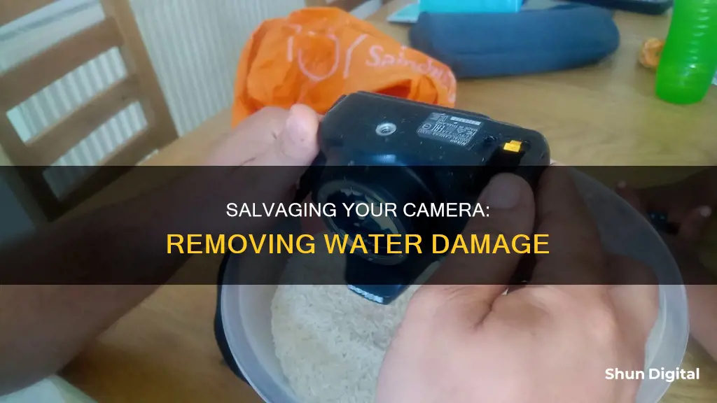 how to remove water from a camera