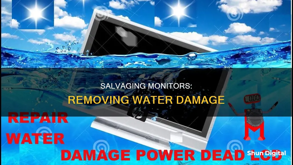 how to remove water from a monitor