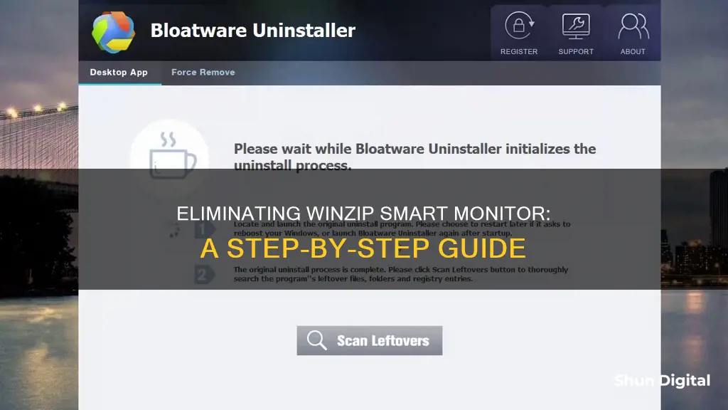 how to remove winzip smart monitor