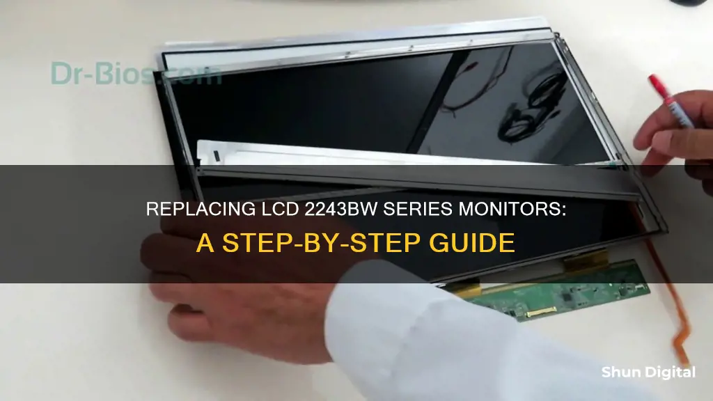 how to replace lcd 2243bw series business monitor