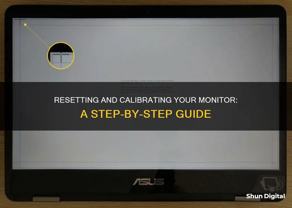 how to reset calibrate monitor