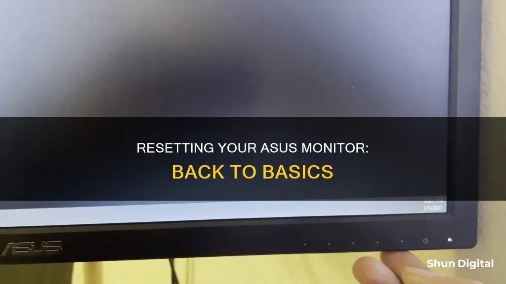 how to rest asus monitor to defult