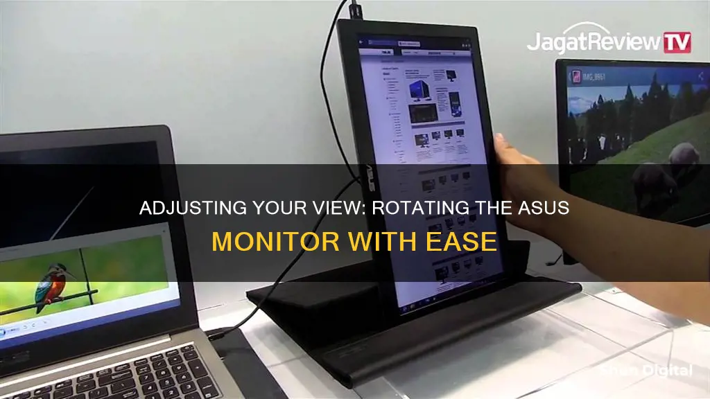 how to rotate asus monitor