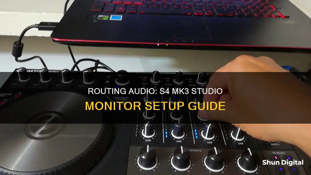 how to route audio s4 mk3 studio monitor