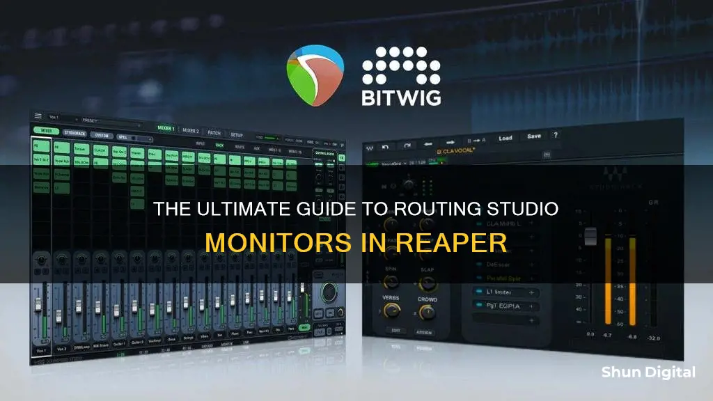 how to route studio monitors in reaper