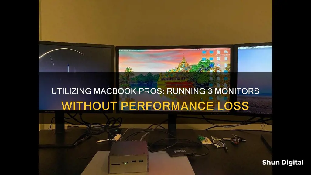 how to run 3 monitors on macbook pro without performance