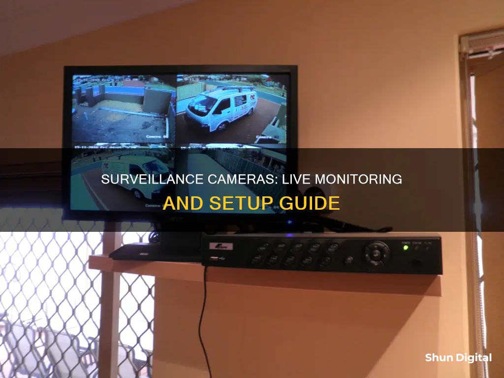 how to run surveillance cameras on a monitor