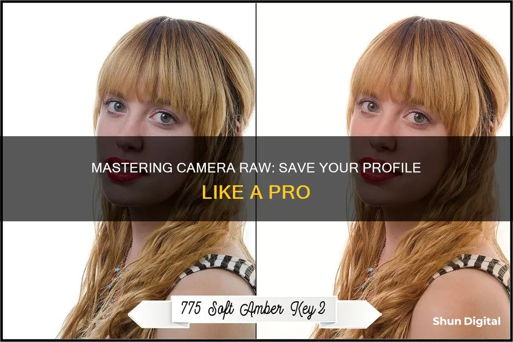 how to save profile camera raw