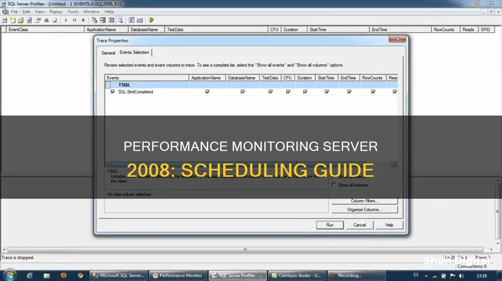 how to schedule performance monitor server 2008