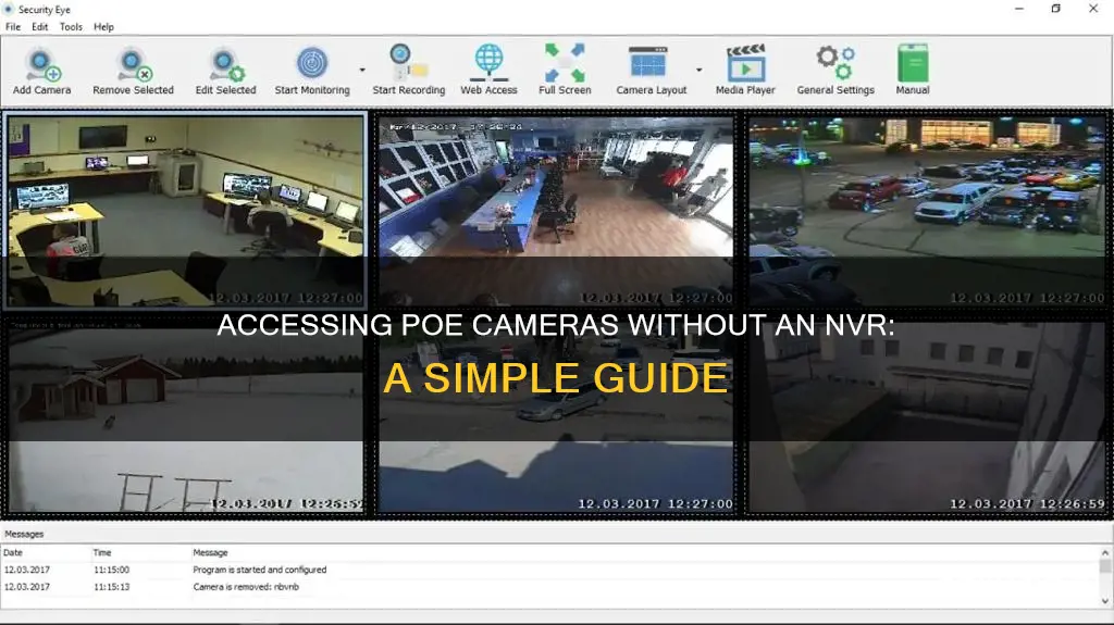 how to see a poe camera without nvr