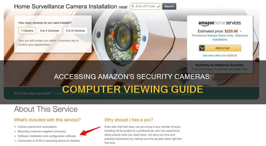 how to see amazon camera on computer