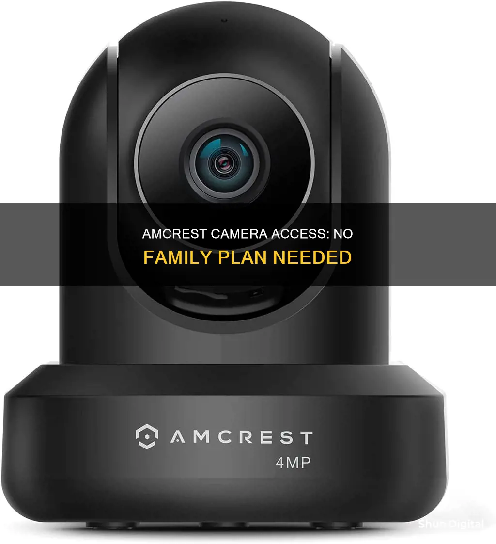 how to see amcrest camera without family plabn