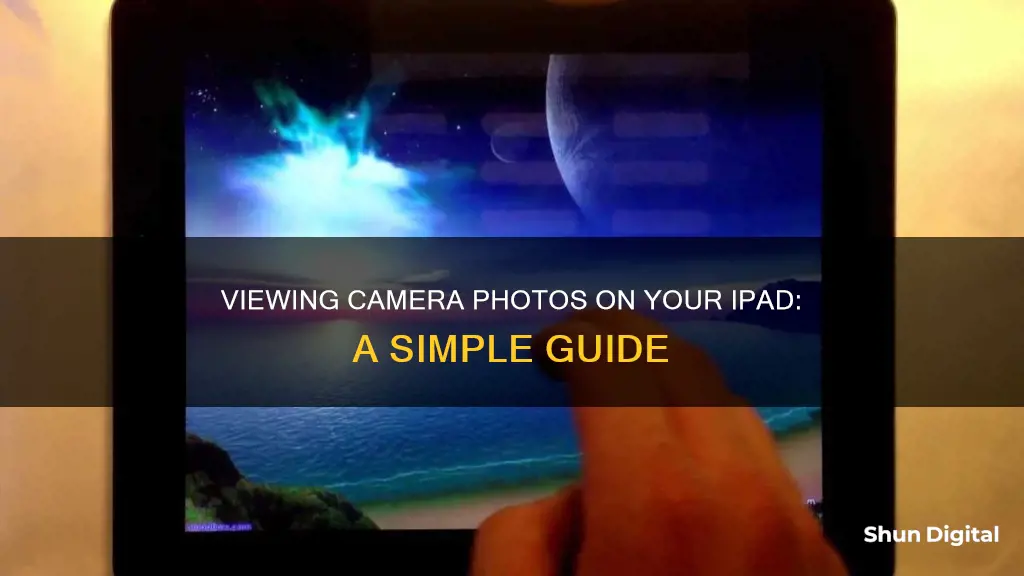 how to see camera pics on ipad