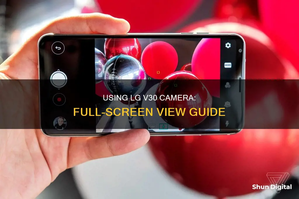 how to see full screen with lg v30 camera