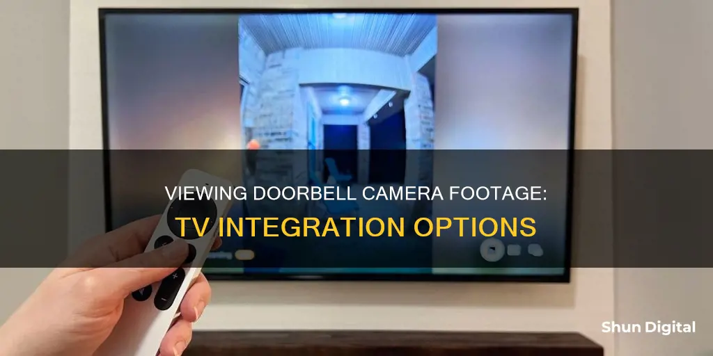 how to see my doorbell camera on tv