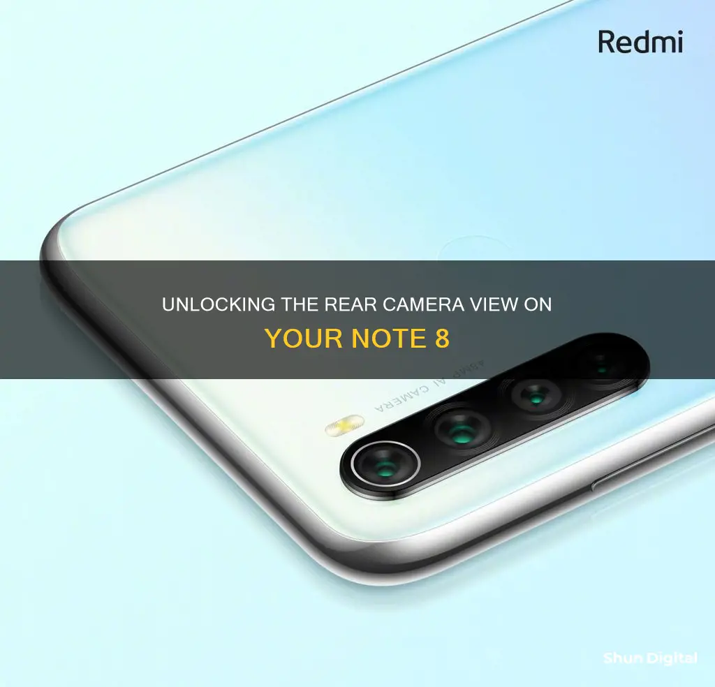 how to see myself from rear camera on note 8