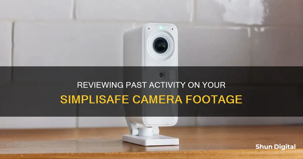 how to see past activity on my simply simplisafe camera