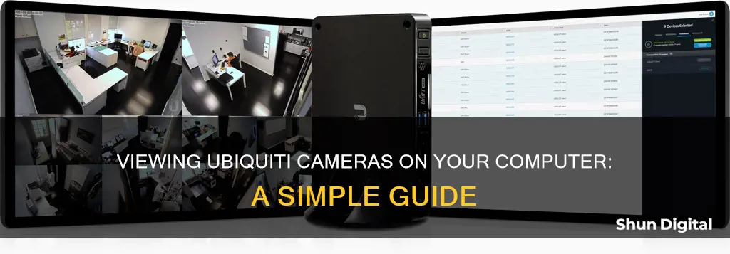 how to see ubiquiti cameras on computer