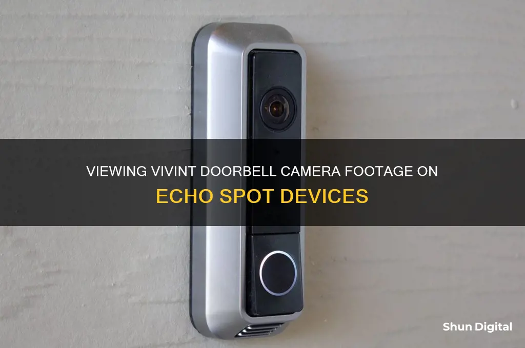 how to see vivint doorbell camera on echo spot