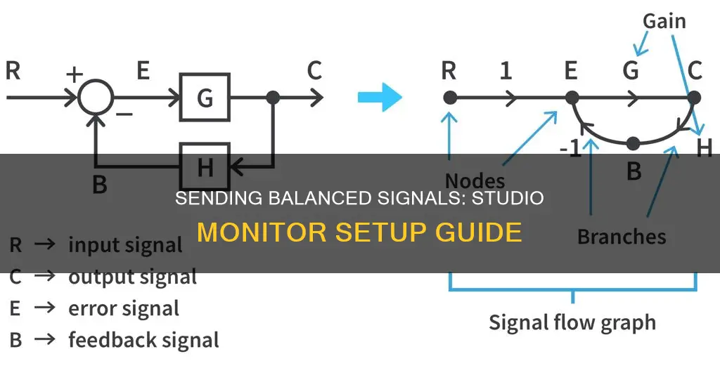 how to send balanced signal to studio monitors